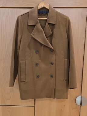 Jenni Kayne Womens Double-Breasted Camel Brown Coat, Small, GUC, Quiet Lux